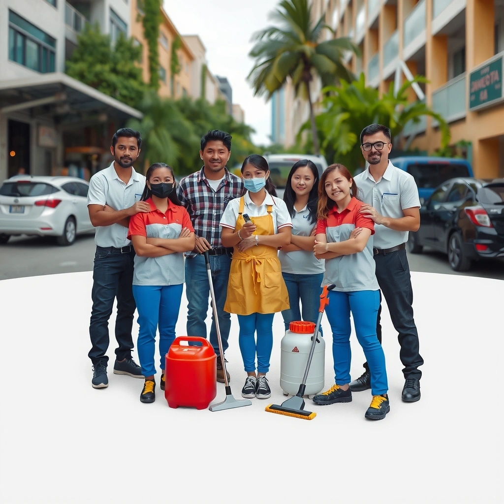 Local cleaning team in Cebu City