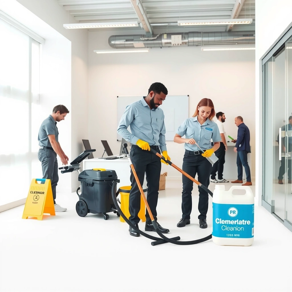 Professional cleaning service in action